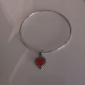 Silver Heart Charm Bracelet